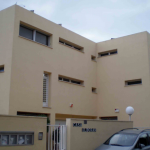 Edificio Casa Alborán. Fachada acceso. (Foto Francisco García Gómez).