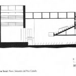 Teatro cine Torcal. Plano sección longitudinal. (Plano: S. del Pino