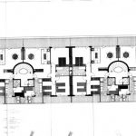 Plantas 1ª y 2ª de uno de los bloques tipo de la 1ª fase del proyecto de urbanización Eurosol, en Torremolinos (Archivo Rafael de La-Hoz).