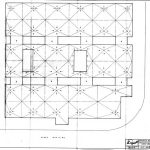 Planta de cubiertas del dentro comercial de la 2ª fase del proyecto de urbanización Eurosol, en Torremolinos (Archivo Rafael de La-Hoz).