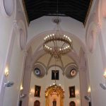 Iglesia Parroquial de Ntra. Sra. de los Dolores (Puerto de la Torre). Interior de la iglesia antigua hacia la cabecera (foto Rodríguez Marín)