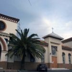 Iglesia Parroquial de Ntra. Sra. de los Dolores (Puerto de la Torre). Fachada principal. Iglesia antigua y nueva ampliación (foto Rodríguez Marín)